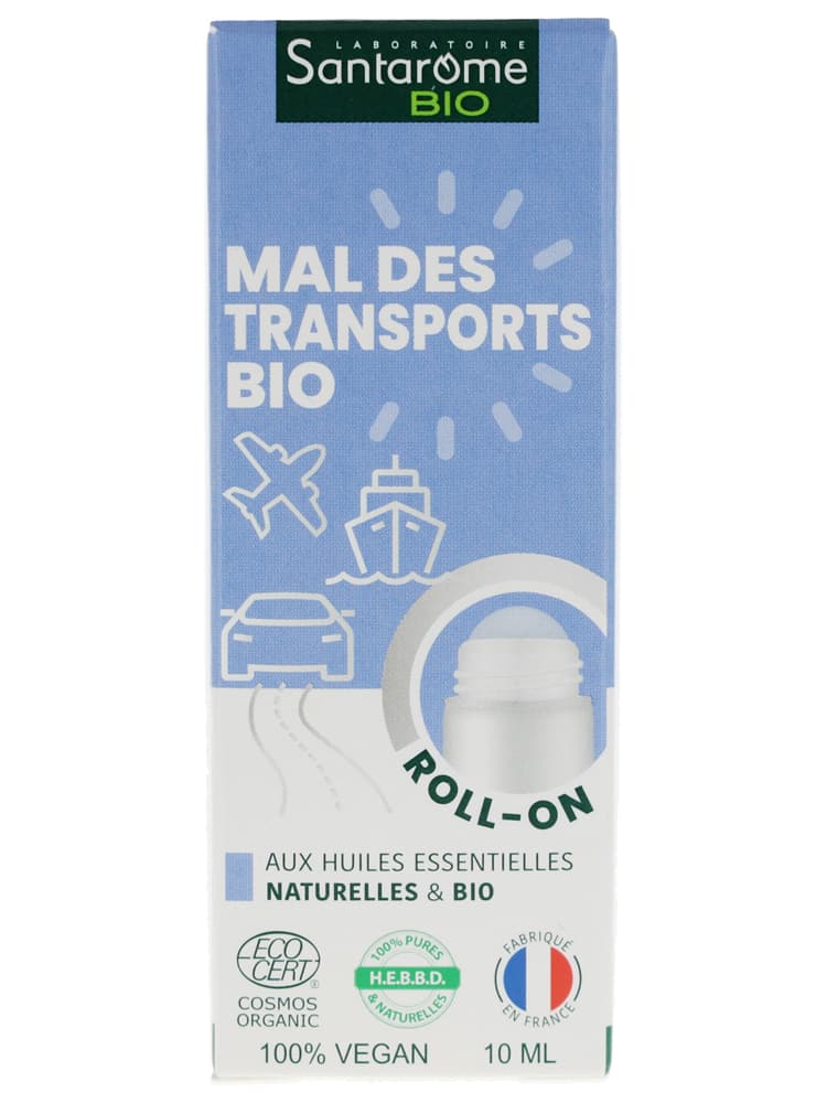 Santarome Roll-On Mal Des Transports Bio - Huiles Essentielles - 10 ml